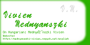 vivien mednyanszki business card